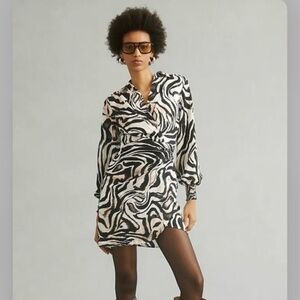 NWT Anthropologie Printed Wrap Dress 0